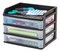 IRIS USA Medium 3-Drawer Desktop Organizer with Open Tray Top, for Office, School, Stationary, Makeup Organizer, Bathroom, Utility, Medical Supplies, Desk Organizer, Versatile Storage, Black